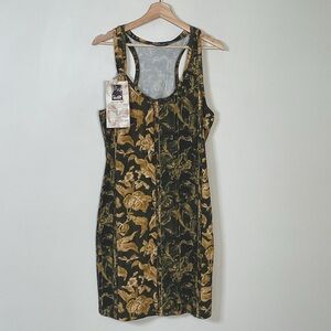 GARYGRAHAM422 Women's Jersey Tank Dress Size Medium Army Floral‎ NWT